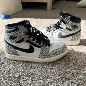 Nike High-Top Sneakers with Black and White Pattern